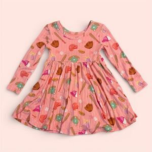 Little Sleepies Twirl Dress - “Pink All Star” Print - Size 2T - NWOT